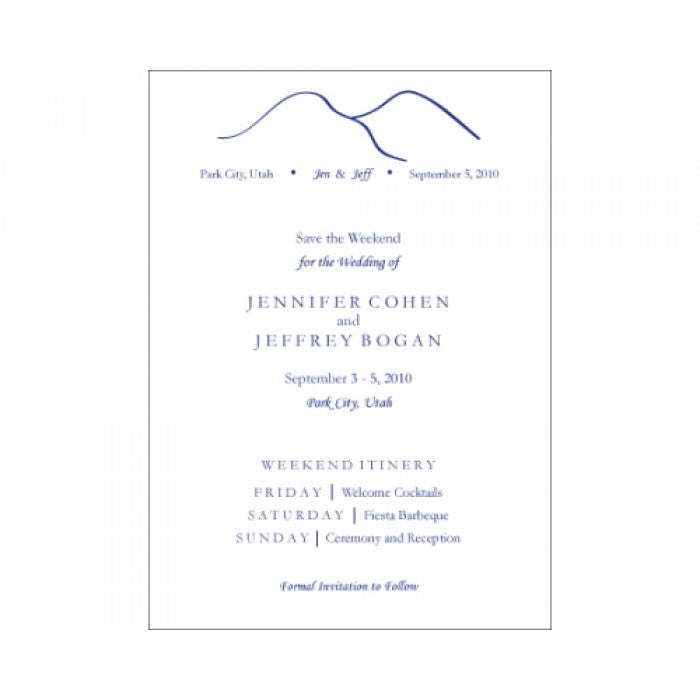 jennifer & jeffrey save the date card