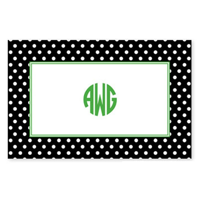 boatman geller polka dot black placemat