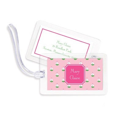 boatman geller little sailboat pink bag tags