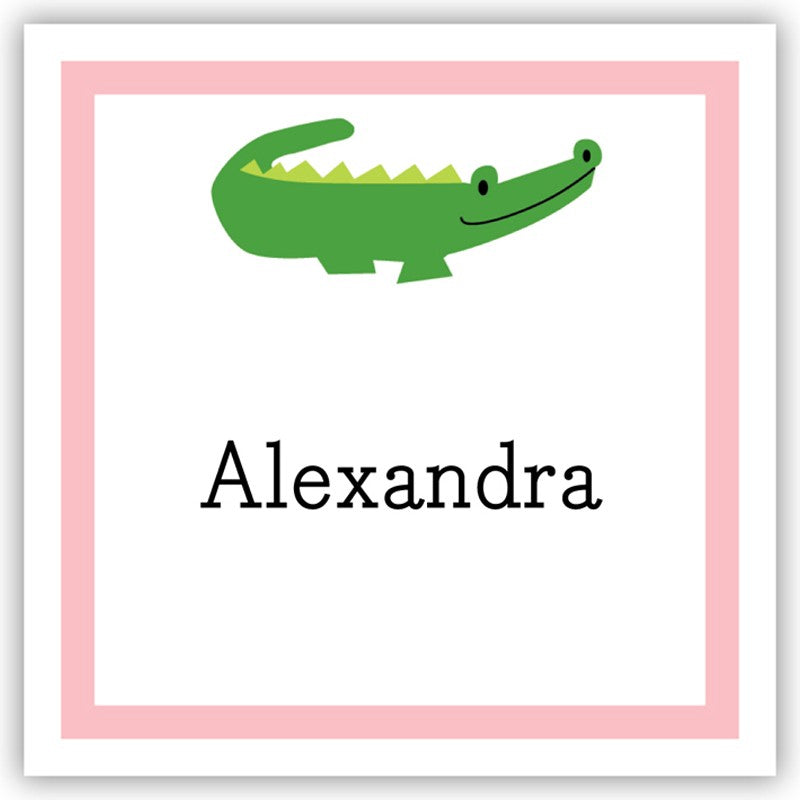 boatman geller alligator square sticker