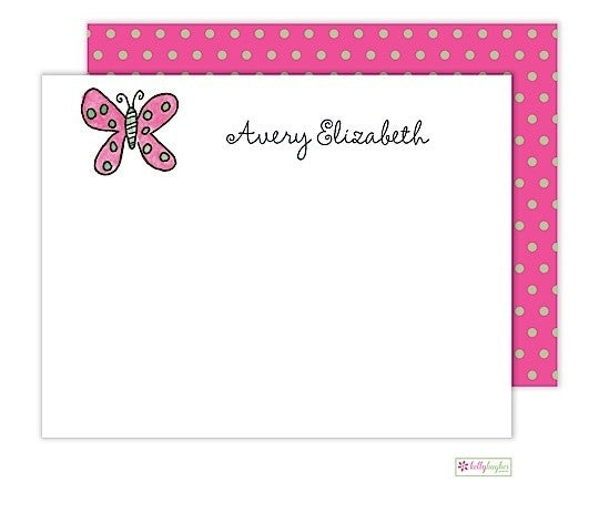 personalized - flutter butterfly flat notes