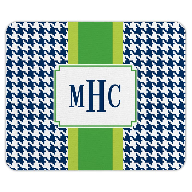 boatman geller alex houndstooth navy mouse pad