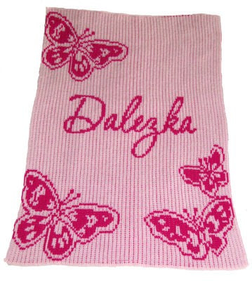 personalized butterfly blanket