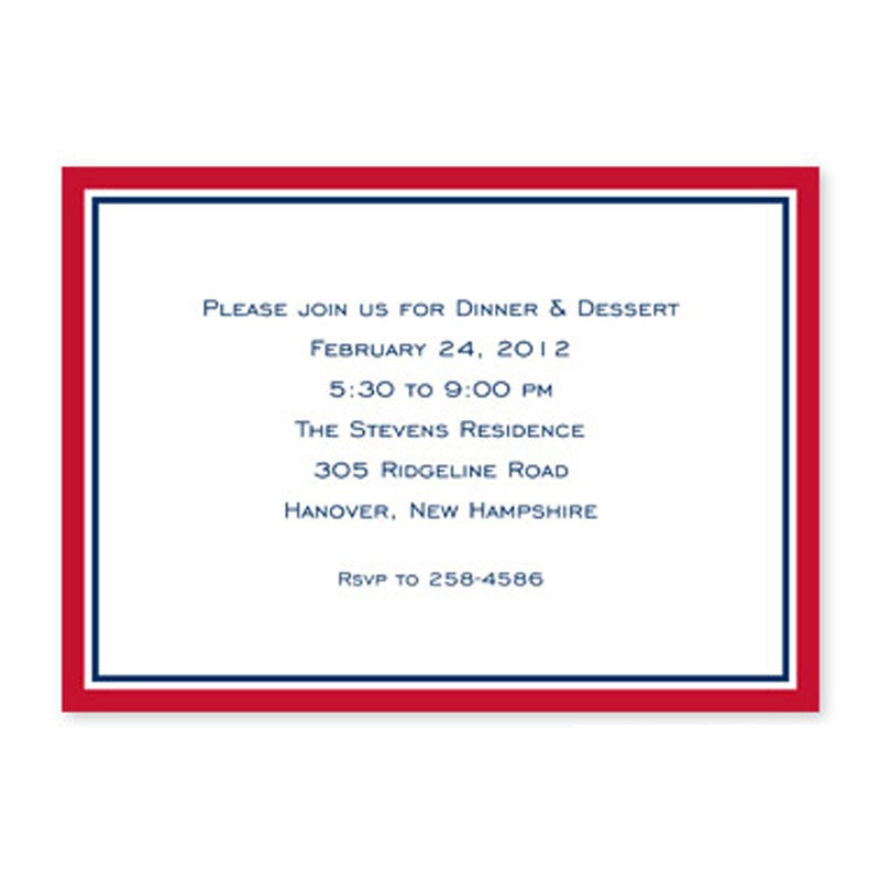 boatman geller border red & navy stationery/announcement