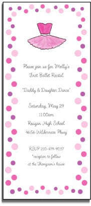 personalized invitations ballerina girl