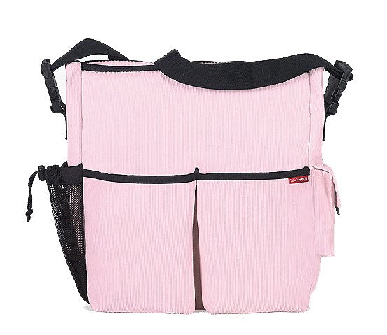 skip hop diaper bag - pink corduroy