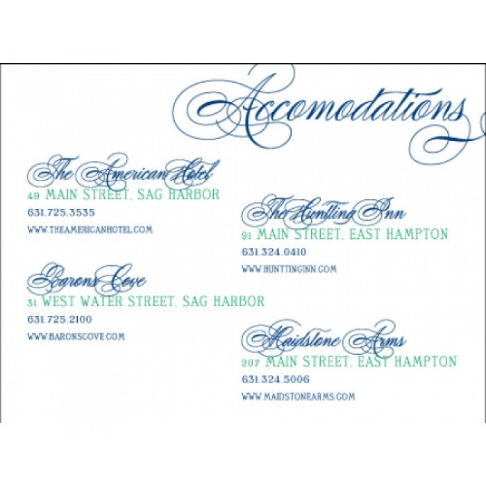 lily & dillon accommodations card