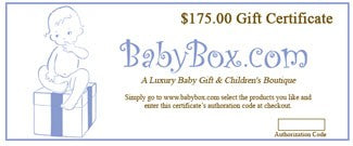 BabyBox.com Gift Certificate - $175.00