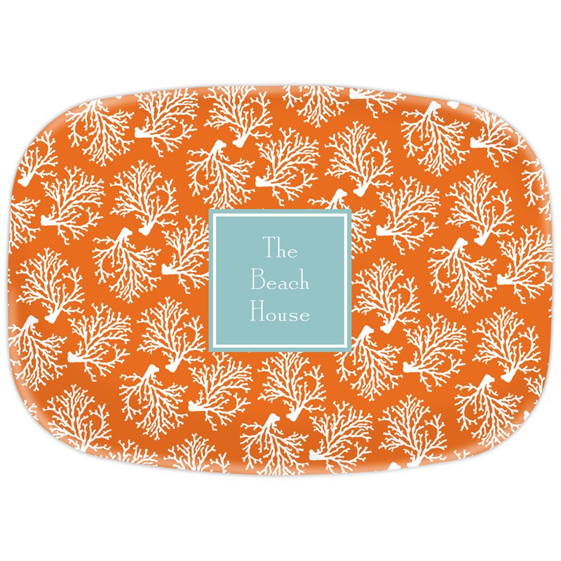 boatman geller coral repeat platter