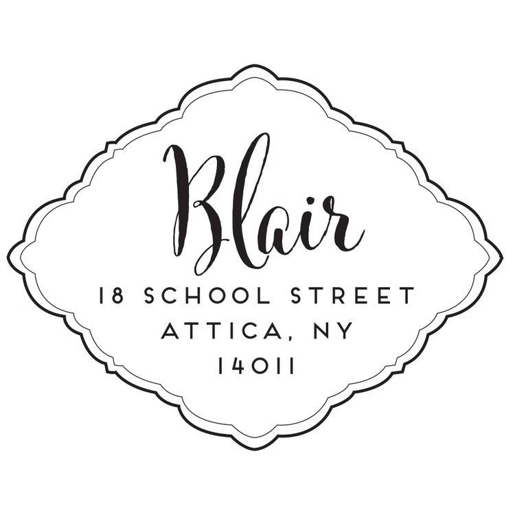 haute papier return address stamp 16