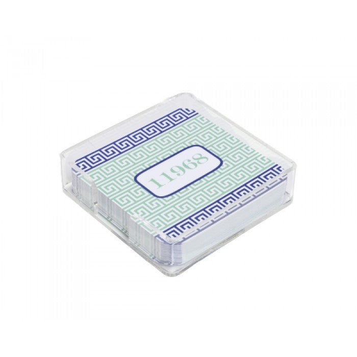 minty mykonos coasters