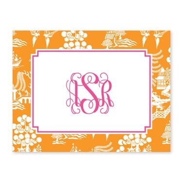 boatman geller chinoiserie tangerine calling card