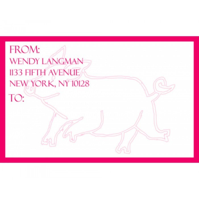 pig mailing stickers