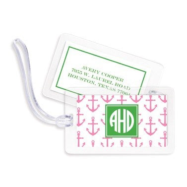boatman geller anchors pink bag tags