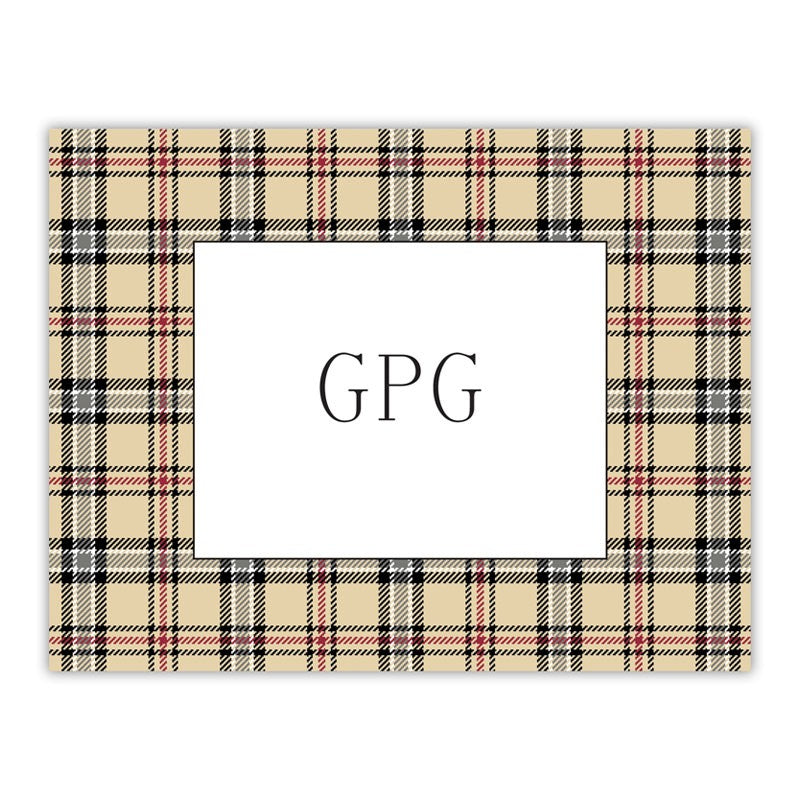 boatman geller town plaid foldover note