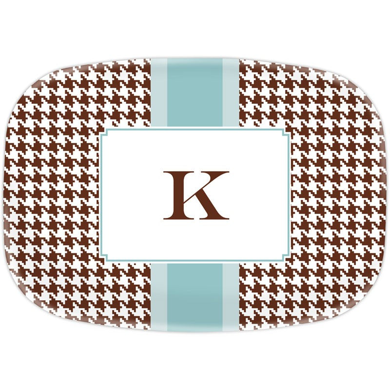 boatman geller alex houndstooth chocolate platter