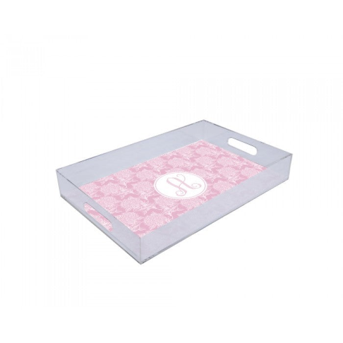 halsey hydrangeas lucite tray