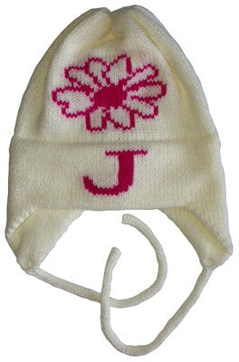 personalized flower hat with earflaps