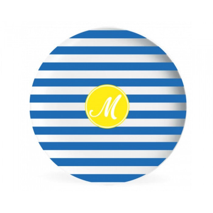stripes children's melamine plate