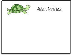 personalized kids notes tiny turtle