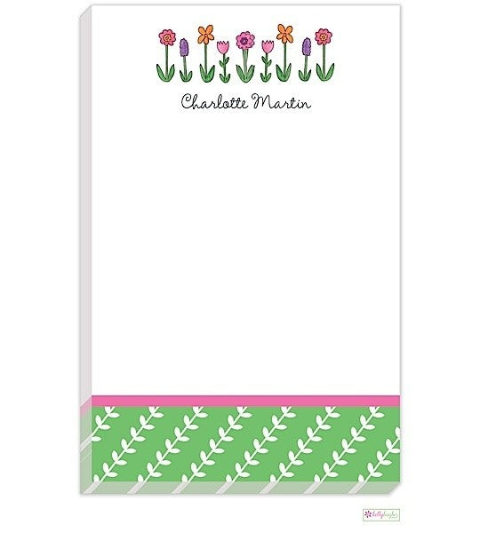 personalized - wildflowers notepad
