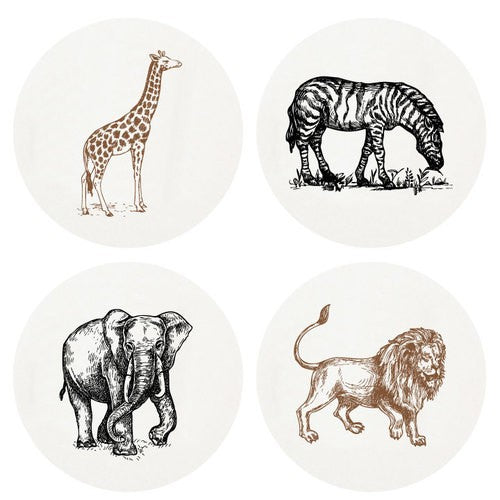 Letterpressed Zoofari Coasters