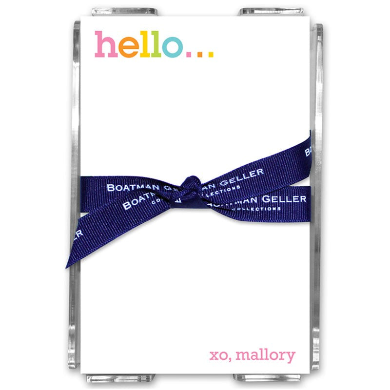 boatman geller rainbow hello acrylic note sheets
