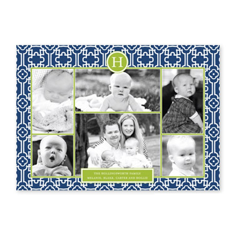 boatman geller lulu navy & green photocard
