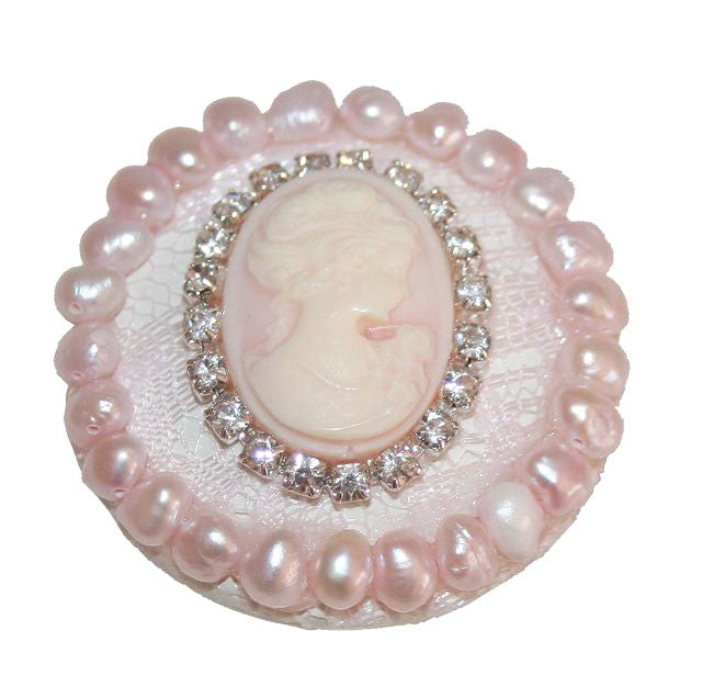 cameo and lace drawer knob