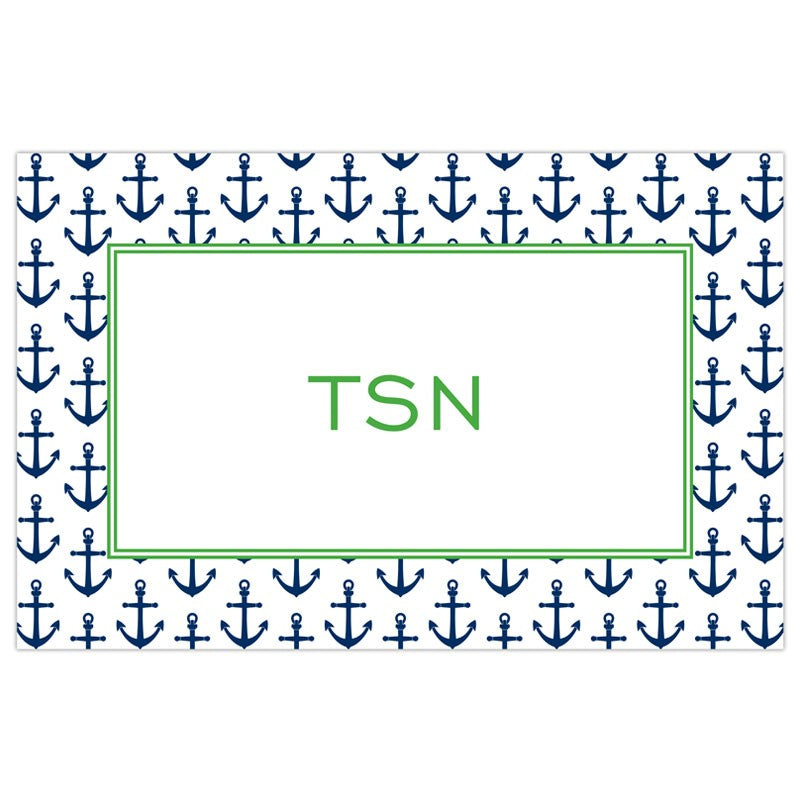 boatman geller anchors navy placemat