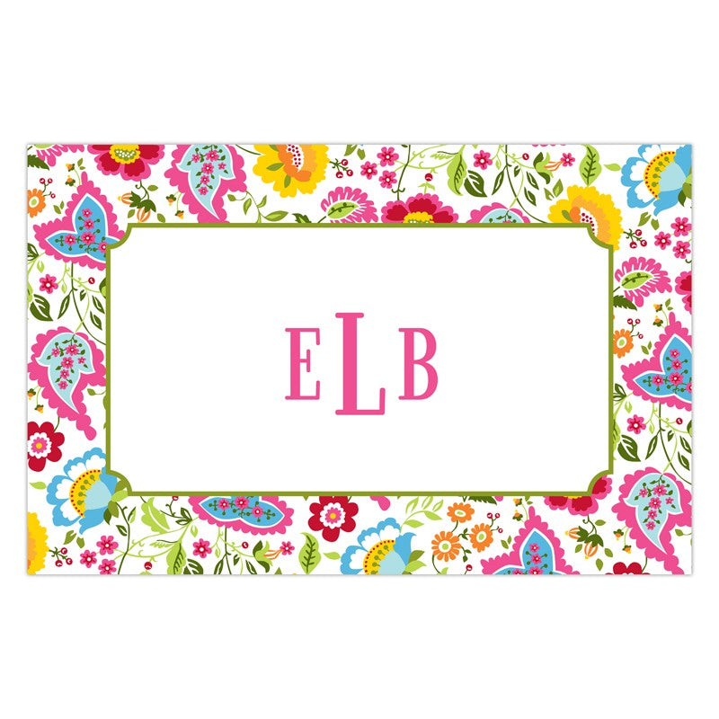 boatman geller bright floral disposable placemats