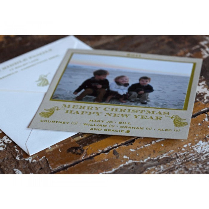 trumpets on the sand holiday card