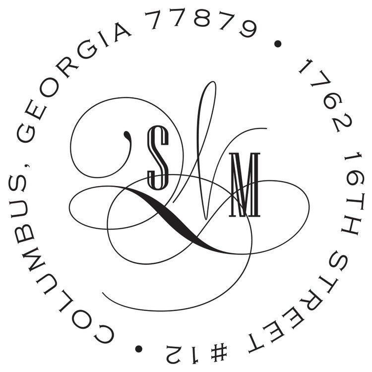 haute papier return address stamp 10