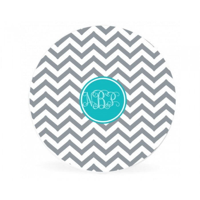 chevron children's melamine plate
