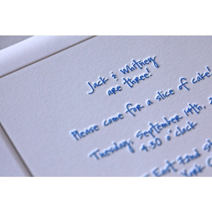 kid's parties invitations - jack and whitney