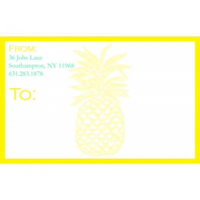 pineapple mailing stickers