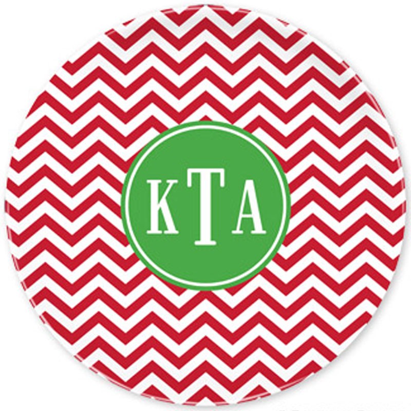boatman geller chevron red plate
