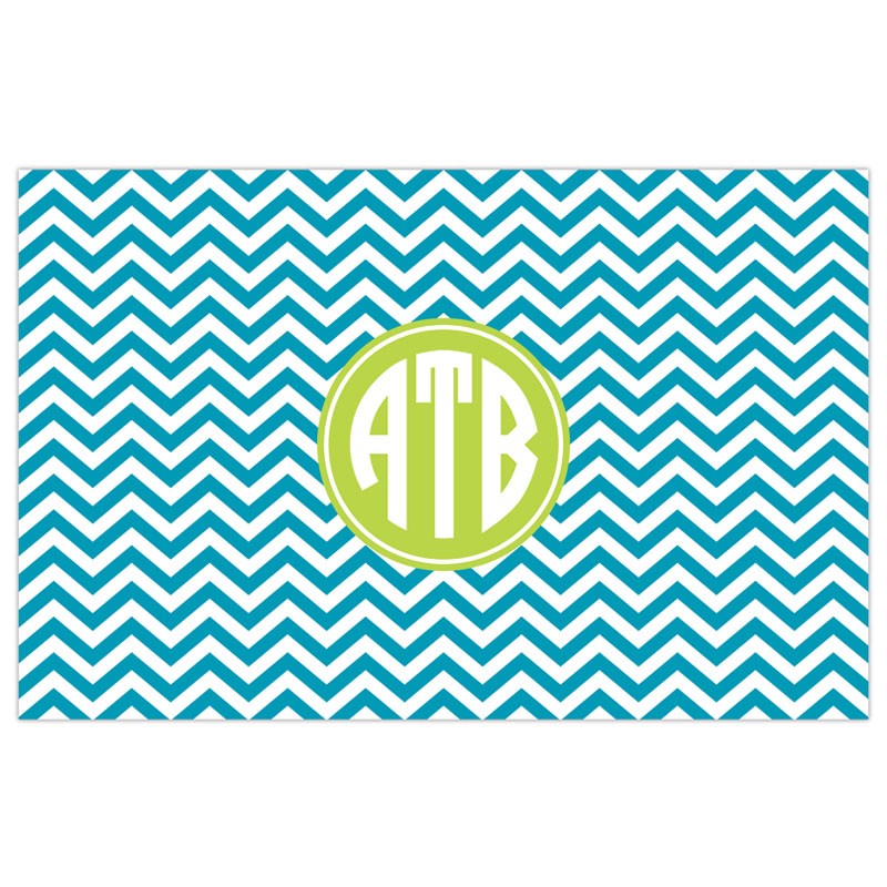 boatman geller chevron turquoise placemat