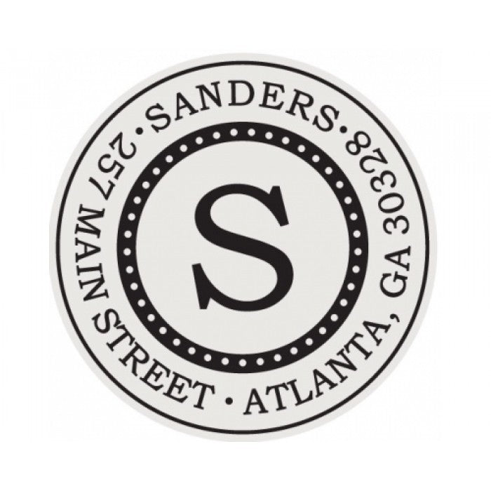 the sanders self - inking circle stamp
