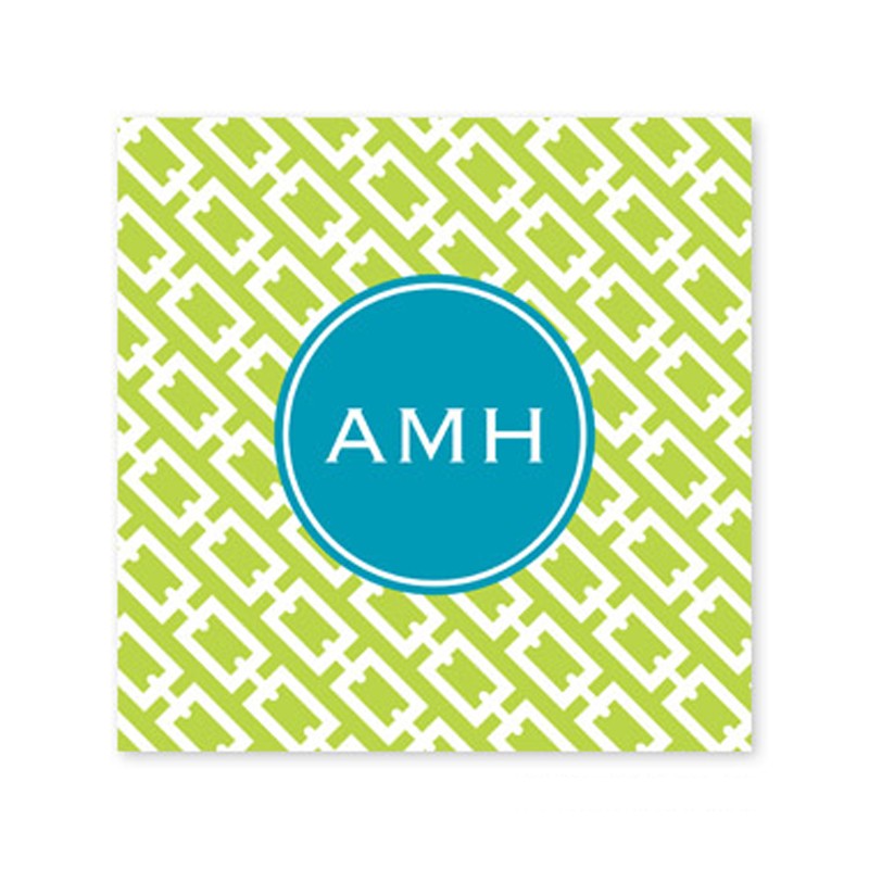 chain link lime coaster square paper coaster set of 50