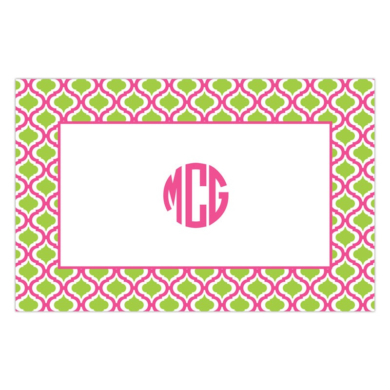 boatman geller kate raspberry & lime placemat