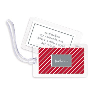 boatman geller kent stripe cherry bag tags