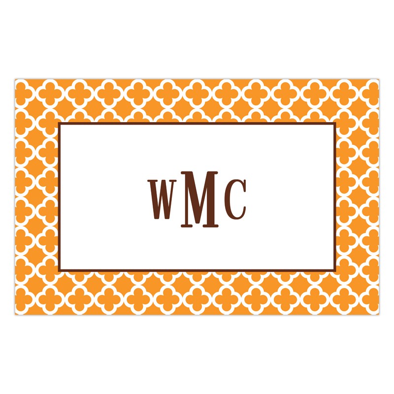 boatman geller bristol tile tangerine disposable placemats
