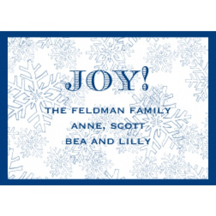 blue snowflakes holiday gift enclosures
