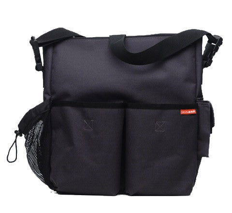 skip hop duo diaper bag - charcoal