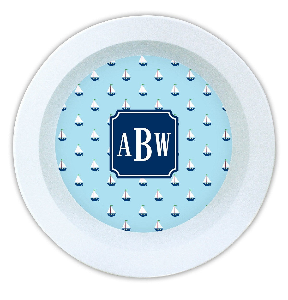 boatman geller little sailboat melamine bowl