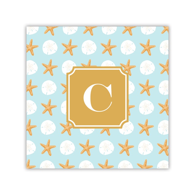 seashore square paper coaster set of 50