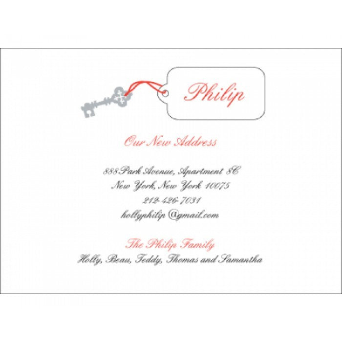silver key moving card