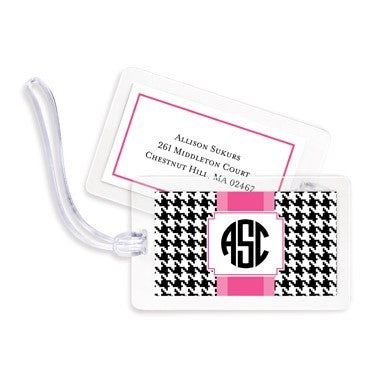 boatman geller alex houndstooth black bag tags