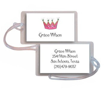personalized luggage tags little princess tag